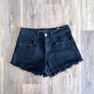 American Eagle AE Black High Rise Festival Shorts